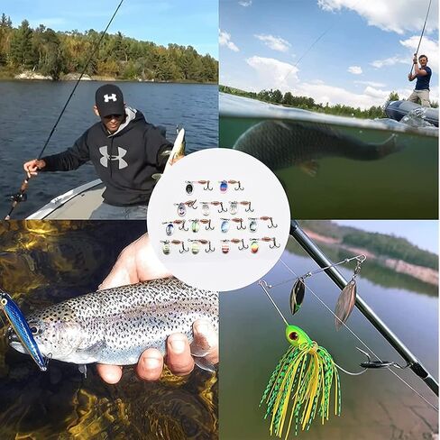 SUPERFINDINGS 120Pcs 2 Colors Brass Fishing Spinner Clevis U Shaped Spinnerbait Clevis Easy Spin Spinner Clevis Spinner Blade Clevis for Lure Making, Hole: 1mm in Saudi Arabia
