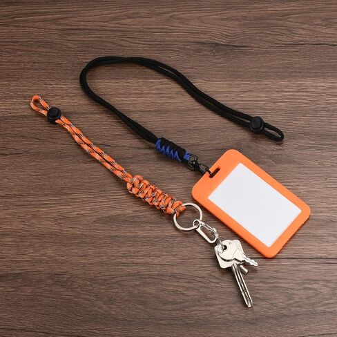 PATIKIL Badge Lanyard with Flat Key Ring Snap Hooks Adjustable Braided Strap Cord Lock for Keys Wallets Outdoors in Saudi Arabia