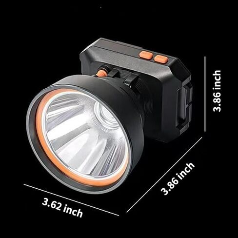 Rechargeable Headlamp, 10000 High Lumen Head Lamp, Super Bright LED Head Light Outdoor Camping Accessories, 4 Modes USB Recharge Flashlight, Waterproof Headlight Camping Gear in Saudi Arabia