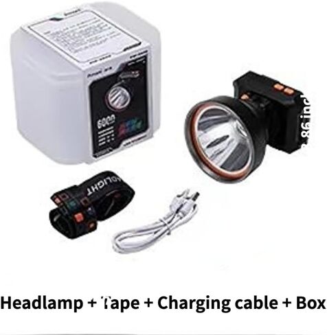 Rechargeable Headlamp, 10000 High Lumen Head Lamp, Super Bright LED Head Light Outdoor Camping Accessories, 4 Modes USB Recharge Flashlight, Waterproof Headlight Camping Gear in Saudi Arabia