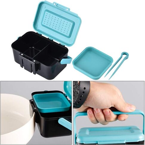 Maggot Boxes For Fishing,Portable Fishing Lure Box Case Live Lure Bait Hook Carrying Case Worm Fishing Tackle Box with Interlayer Fishing Bait Case Tackle Boxes worm containers for fishing worm in Saudi Arabia