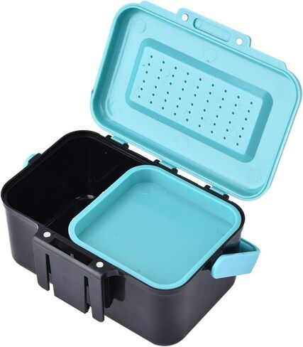 Maggot Boxes For Fishing,Portable Fishing Lure Box Case Live Lure Bait Hook Carrying Case Worm Fishing Tackle Box with Interlayer Fishing Bait Case Tackle Boxes worm containers for fishing worm in Saudi Arabia