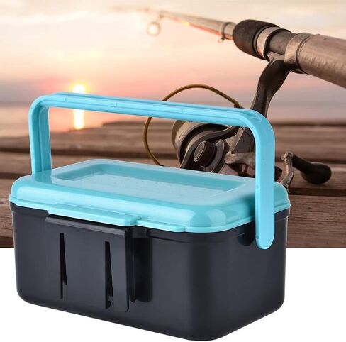 Maggot Boxes For Fishing,Portable Fishing Lure Box Case Live Lure Bait Hook Carrying Case Worm Fishing Tackle Box with Interlayer Fishing Bait Case Tackle Boxes worm containers for fishing worm in Saudi Arabia