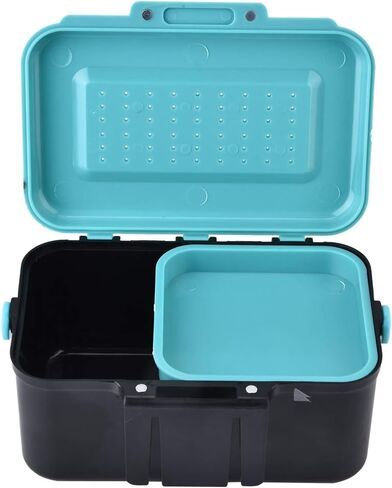 Maggot Boxes For Fishing,Portable Fishing Lure Box Case Live Lure Bait Hook Carrying Case Worm Fishing Tackle Box with Interlayer Fishing Bait Case Tackle Boxes worm containers for fishing worm in Saudi Arabia