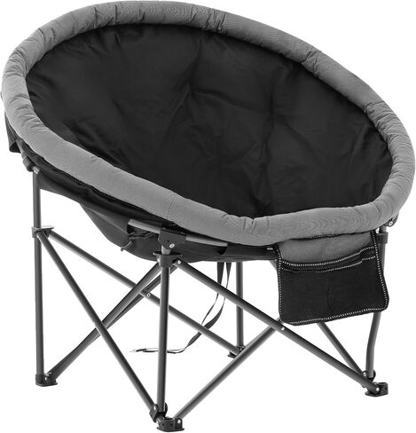 UMINEUX Oversized Camping Chair, Heavy-Duty Saucer Chair for Adults, 350 lb. Capacity, Padded, Folding, Portable large Cozy Circle Chair with storage Bag for Outdoor, Patio, Balcony in Saudi Arabia