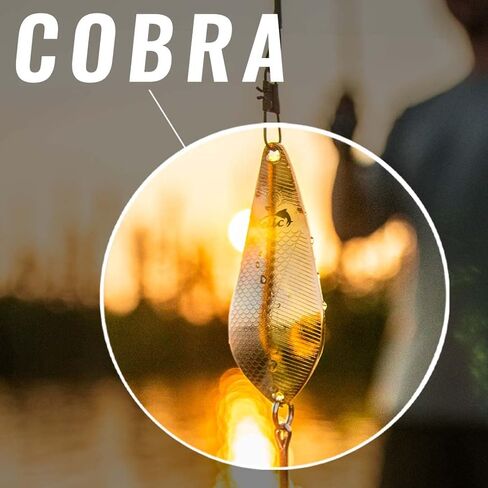 مجموعة ملاعق الصيد ETIC Cobra مقاس 6.35 سم، 100% مصنوعة من النحاس، 3 قطع من طُعم الصيد والأدوات والخطافات والطعوم والغزل والصب والتصيد لسمك السلمون المرقط والسلمون والبايك والعين رمادية فاتحة اللون والباس والمزيد in Kuwait