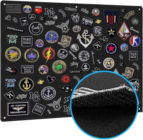 43.3’’x27.6’’ Patch Board, Waterproof Oxford Patch Wall, Patch Display Panel Holder Board for Military Army Morale Hook and Loop Emblems. in Kuwait