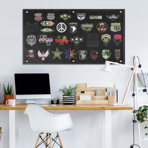 43.3’’x27.6’’ Patch Board, Waterproof Oxford Patch Wall, Patch Display Panel Holder Board for Military Army Morale Hook and Loop Emblems. in Kuwait