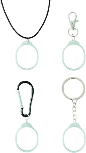 4 PCS Holder Compatible with Disney Magic Band 2.0, Keychain/Clip/Carabiner/Pendant Accessories Compatible with Disney Parks Magicband（Glow in the Dark） in Saudi Arabia