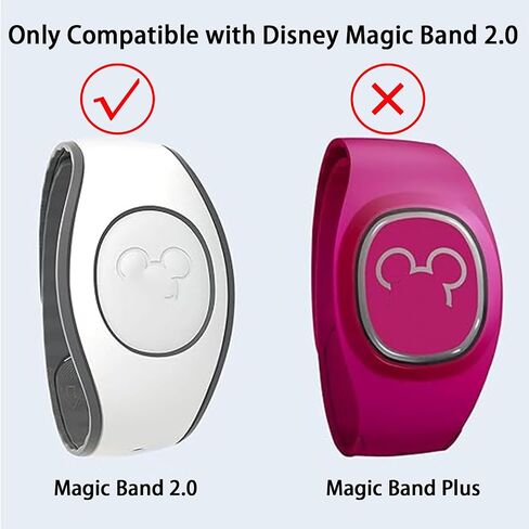 4 PCS Holder Compatible with Disney Magic Band 2.0, Keychain/Clip/Carabiner/Pendant Accessories Compatible with Disney Parks Magicband（Glow in the Dark） in Saudi Arabia