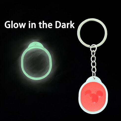 4 PCS Holder Compatible with Disney Magic Band 2.0, Keychain/Clip/Carabiner/Pendant Accessories Compatible with Disney Parks Magicband（Glow in the Dark） in Saudi Arabia
