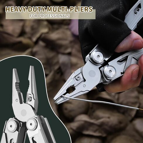 Multitool Pliers, 17-In-1 Heavy Duty Survival Multi-Tool with Sheath, Perfect Gadgets for EDC Survival Camping Hiking, Stocking Stuffers and Gifts for Men in Kuwait