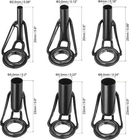 PATIKIL Fishing Rod Tips Repair Kit Stainless Steel Pole Ring Guide Replacement for Saltwater Freshwater Fishing in Saudi Arabia