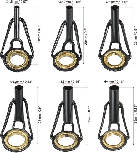 PATIKIL Fishing Rod Tips Repair Kit Stainless Steel Pole Ring Guide Replacement for Saltwater Freshwater Fishing in Saudi Arabia