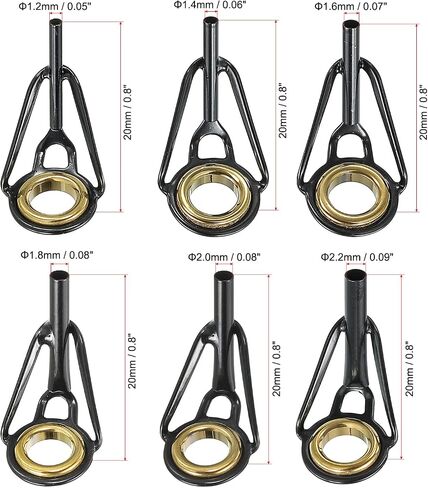 PATIKIL Fishing Rod Tips Repair Kit Stainless Steel Pole Ring Guide Replacement for Saltwater Freshwater Fishing in Saudi Arabia