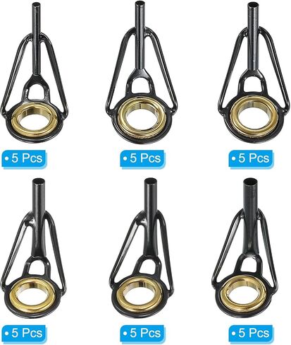 PATIKIL Fishing Rod Tips Repair Kit Stainless Steel Pole Ring Guide Replacement for Saltwater Freshwater Fishing in Saudi Arabia