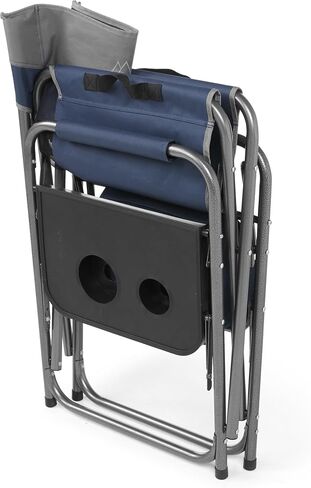 Foldable Cooler Chair with Attached Side Table for Camping/Hiking/Backpacking by Caddis Sports, Inc. (Navy) in Saudi Arabia