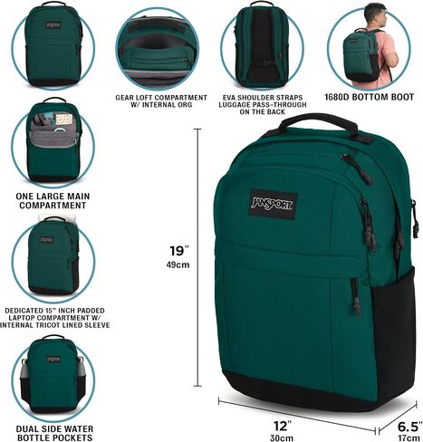 JanSport Landings Pack Backpack - Black in Saudi Arabia