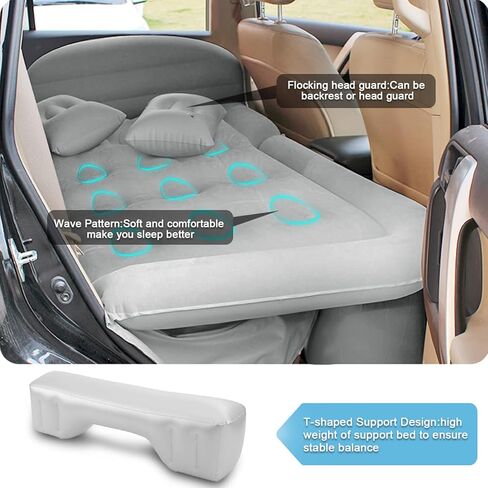 مرتبة هوائية للسيارة ISWEES، مرتبة هوائية لسيارات الدفع الرباعي، مرتبة سيارة لسيارات الدفع الرباعي، مرتبة كاملة مع مضخة كهربائية ووسادتين، مرتبة هوائية لسرير السيارة، وسادة نوم محمولة متدفقة للمنزل والتخييم والسفر في الهواء الطلق in Kuwait