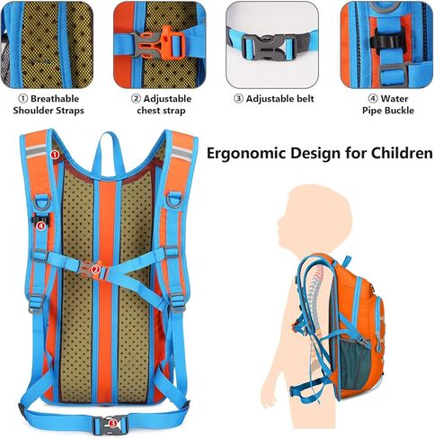 حقيبة ظهر للمشي لمسافات طويلة سعة 20 لتر، حقيبة ظهر صغيرة للترطيب، حقيبة ظهر للتخييم مقاومة للماء، بدون مثانة مائية in Kuwait