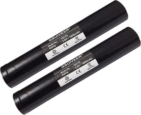 75175 بطارية قابلة للشحن 3.6 فولت 1800 مللي أمبير Ni-CD متوافقة مع Streamlight Stinger 75175 75375 75300 75500 75810 76000 76300، PolyStinger، Pelican M9، FL126 مصباح يدوي (1 حزمة) in Kuwait