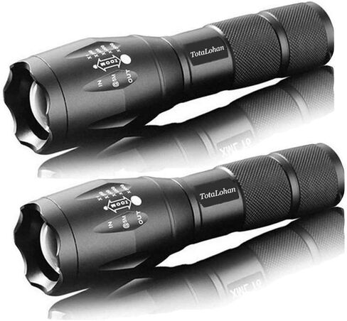TC1200 Military Grade 2000 Lumen 5 Mode LED Tactical Flashlight Torch for Hurricane Camping Biking Hiking Home Emergency,2 Pack in Saudi Arabia
