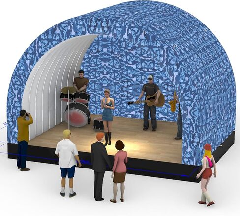 Inflatable Event Stage Tent includes a 950W Blower，Inflatable Stage Elevate Your Occasions with Style and Convenience,Inflatable Stage Cover in Saudi Arabia