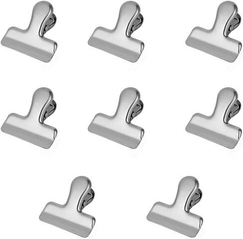 8Pcs 3"Wide Big Size Heavy Duty Stainless Steel Chip Bag Clips,for Seal Stainless to Air Chip Universal Sealing Bags,Stainless Steel Heavy -Type Kitchen Storage Seal in Saudi Arabia