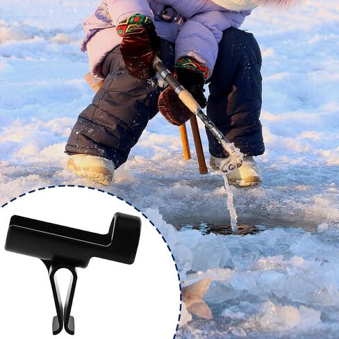 Bucket Rod Holder, Ice Fishing Pole Holders, Fishing Rod Holder for Bank Fishing, Reliable Bucket Rod Holder for Almost Any Ice Rods Holder Clamp on Your Bucket (Black) in Saudi Arabia