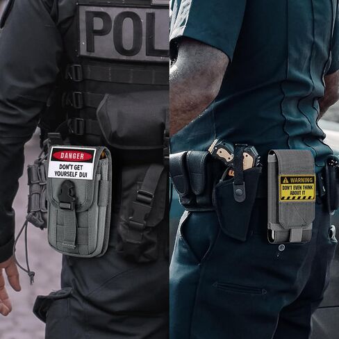 bvya 2 Pack Tactical Molle Phone Pouches, Smartphone Waist Belt Holster Phone Case Cover with Buckle Closure Card Holder and 2 Patches for iPhone 14 Pro Max/13 Pro Max/12 Pro Max in Saudi Arabia