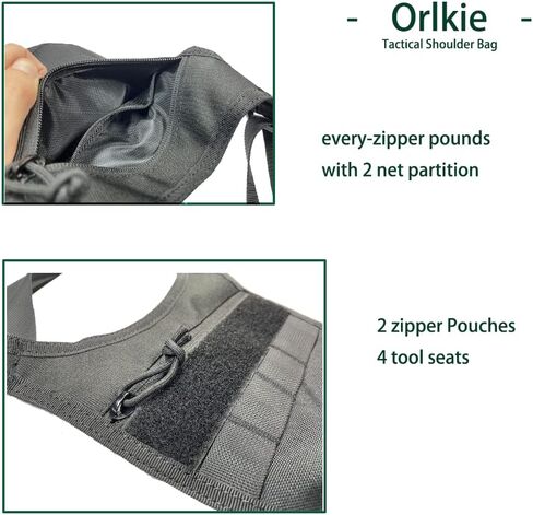 Canvas Pouch.Tactical Shoulder Bag.Underarm Bag.Men Hidden Waist. Outdoor Travel Wallet Phone Key Anti Theft Bag. Adjustable Waist Hunting Maintenance Tools Organizer（Black） in Saudi Arabia