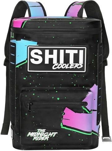SHITI Coolers Soft Side Backpack Cooler for Partying at The Beach, Pool, Tailgate, or Camping - Portable Backsaver - Insulated & Leak Proof - High Performance Yet Extremely Cool (Midnight Rider) in Saudi Arabia