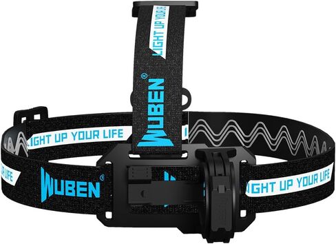 WUBEN X0 دعامة للمصابيح الأمامية قابلة للتعديل، حزام يد للمصابيح الأمامية LED باللون الأسود لمصباح أمامي قابل لإعادة الشحن للأنشطة الخارجية، والتخييم، والمشي لمسافات طويلة، وصيد الأسماك، والمشي، والأدوات (مصباح يدوي غير متضمن) in Kuwait