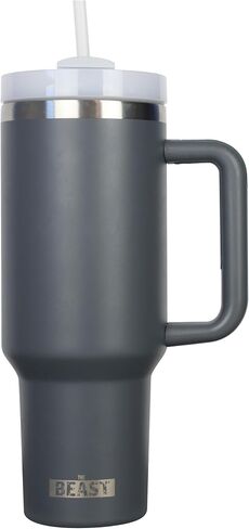The Beast Stainless Steel Water Bottle With Straw - Black 40 Ounce Tumbler in Saudi Arabia