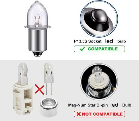 استبدال لمبة LED لمصباح يدوي DC 4-24V، 3W 200LM، 4.5V 6V 9V 12V 15V 18 V استبدال المصابيح لـ 3 4 5 6 C/D مشاعل الشعلة in Kuwait