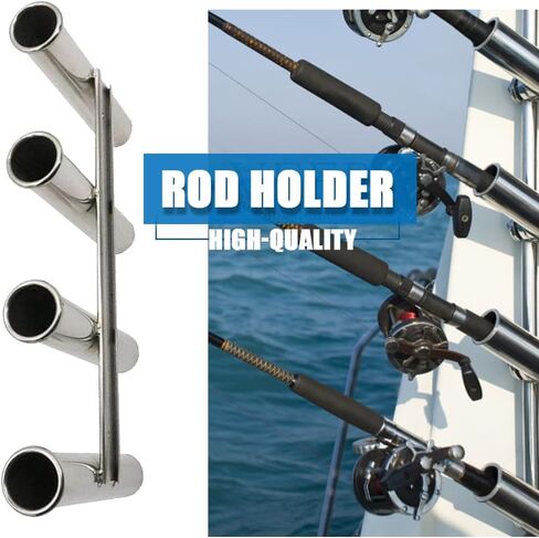 Stainless Steel Boat Fishing Rod Holder 4 Tubes Linkded Fishing Rod Rack Wall-Mounted Fishing Pod Racks for Marine Yacht Kayak Camper RV in Saudi Arabia