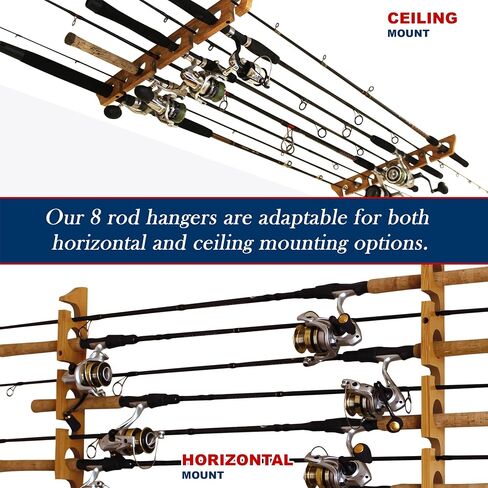 BOGO Rush Creek Creations 2-Pack 8 Rod Fishing Rod Holder for Wall or Ceiling in Saudi Arabia