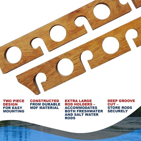 BOGO Rush Creek Creations 2-Pack 8 Rod Fishing Rod Holder for Wall or Ceiling in Saudi Arabia