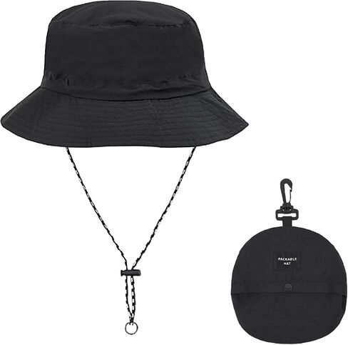 Waterproof Bucket Rain Hat with Chin Strap, Packable Sun Hat for Men Women Summer Lightweight Hiking Fishing Cap in Saudi Arabia