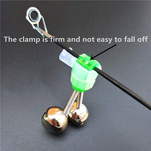 16 قطعة من مقاطع أجراس الصيد البلاستيكية إنذار لقضيب الصيد مع أجراس تنبيه مزدوجة، قضيب لضوء الصيد الليلي قابل للتثبيت in Kuwait