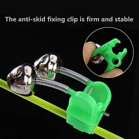 16 قطعة من مقاطع أجراس الصيد البلاستيكية إنذار لقضيب الصيد مع أجراس تنبيه مزدوجة، قضيب لضوء الصيد الليلي قابل للتثبيت in Kuwait