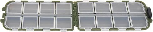 OriGlam Small Fishing Box Portable Case, 16 Compartments Mini Storage Box Containers, Hooks Lure Baits Grid Box Fishing Box Fishing Accessories Box in Saudi Arabia