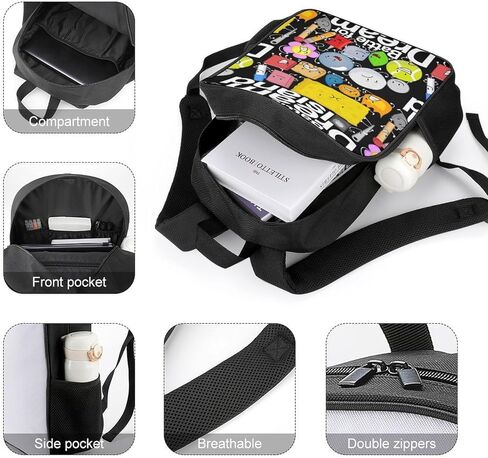 BFDI Backpack Cute Cartoon Casual PU Leather Backpack in Saudi Arabia