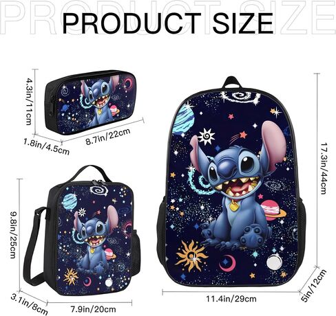 Backpack 3PCS Set Multifunctional Lightweight Personalized Daypacks 17 Inches in Saudi Arabia