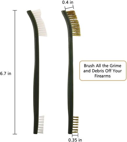 Accmor Gun Cleaning Tools Kit, Universal Gun Cleaner Set including 2 Pcs Double-Ended Brass Steel Nylon Bristle Gun Cleaning Brushes & 4 Pcs Polymer Gun Cleaning Picks in Saudi Arabia