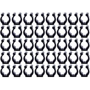 40pcs Fishing Rod Storage Clips Fishing Rod Holder Billiards Cue Clip, Plastic Wall Mounted Fishing Rod Storage Clips for Pool Cue Racks(No Screws)