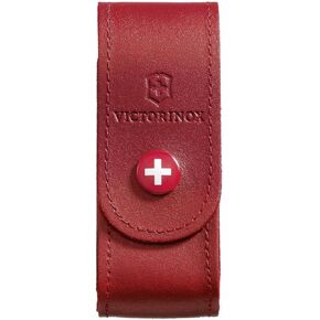 Victorinox Leather Pouch for Swiss Army Pocket Knives, 3,5cm x 10cm, Red in Kuwait