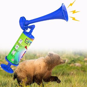 Air Horn for Hiking, Bear Horn Self Defense Loud Marine Air Horn for Boating Noise Makers 120DB Heard up to 0.5 Mile Away Portable Boat Horn Safety Alarm Scare Bears for Hiking Boating Sports Events
