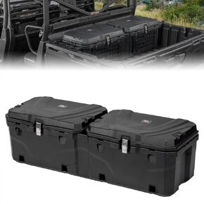 KEMIMOTO UTV Bed Box, 110L Lockable Weather Resistant UTV Cargo Box, Compatible with Can-Am Defender & Defender Max, OEM Replace 715003028