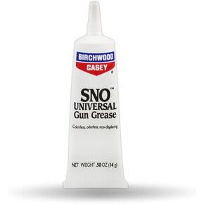Birchwood Casey SNO Universal Gun Grease, 0.5oz Tube | Semi-Clear Non-Staining Metal Preservative & Gun Lubricant for Smooth Functioning of Gun Parts